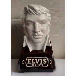Vintage Elvis 1977 McCormick Whiskey Decanter Bust Limited Edition 10” Empty
